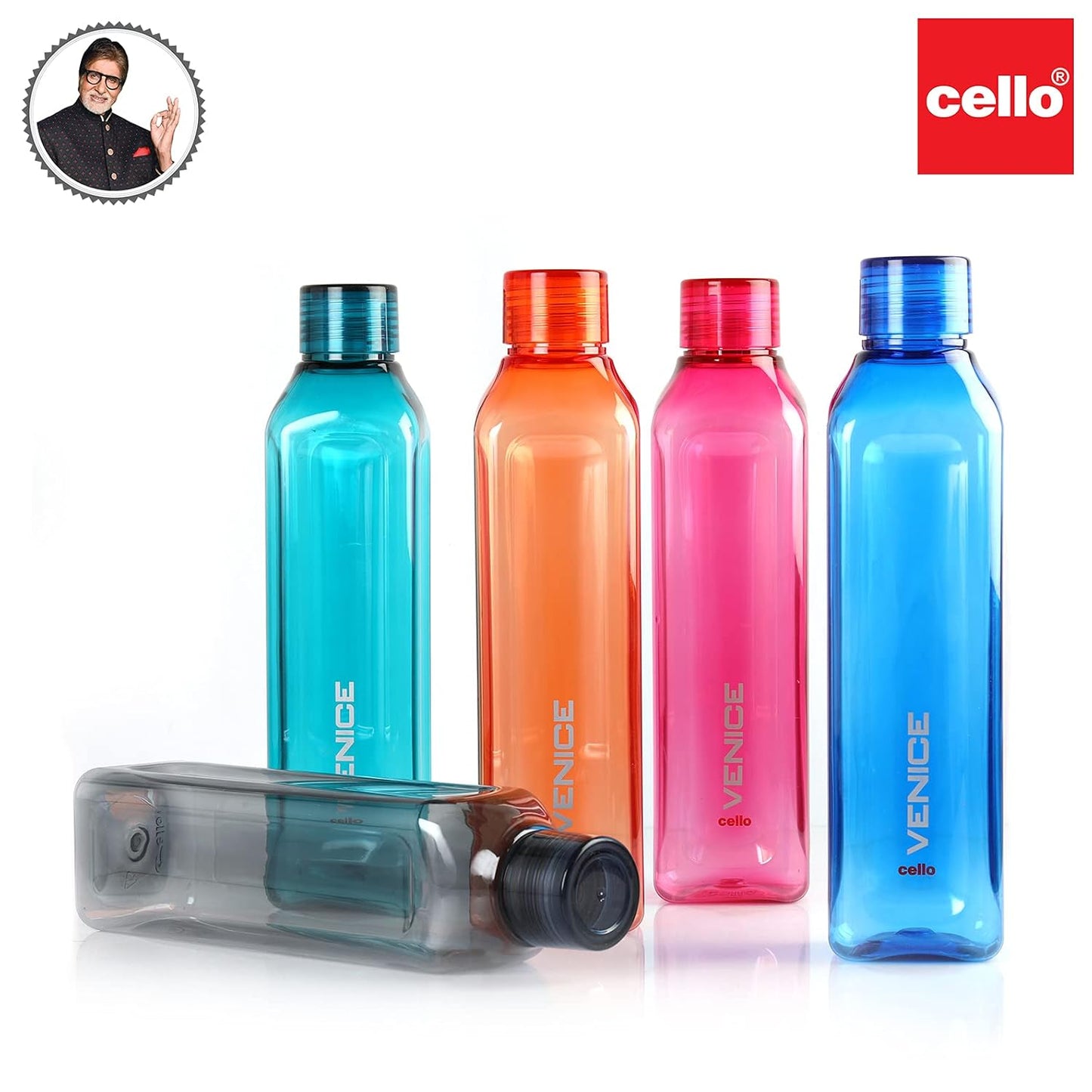 CELLO Venice Plastic Water Bottle 1 Litre Assorted